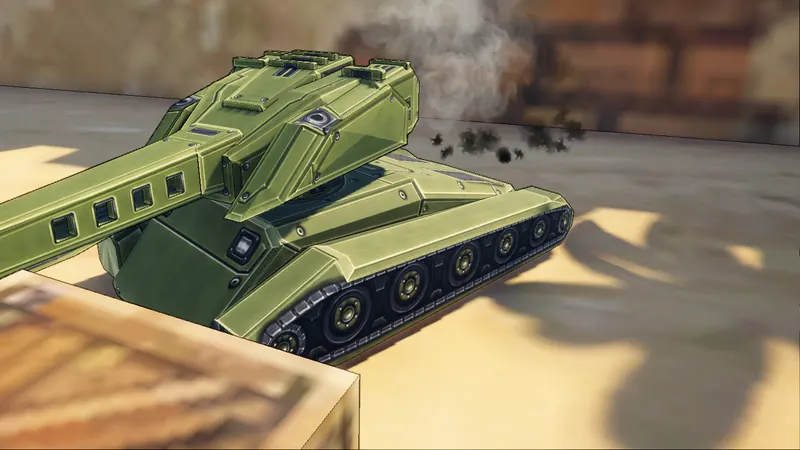 Anvil, a heavy tank with its turret mounted up front